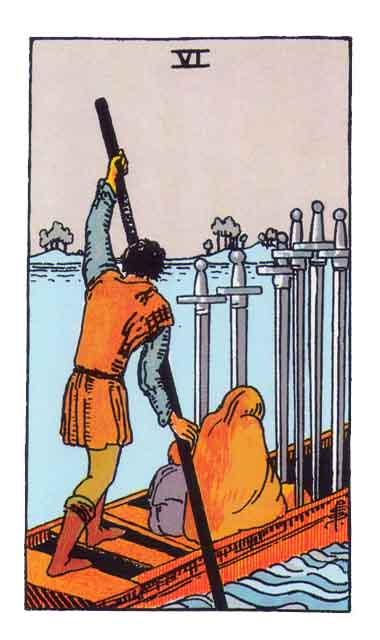 Cartas del Tarot: Seis de Espadas