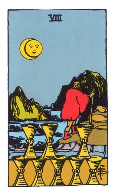 Cartas del Tarot: Ocho de Copas