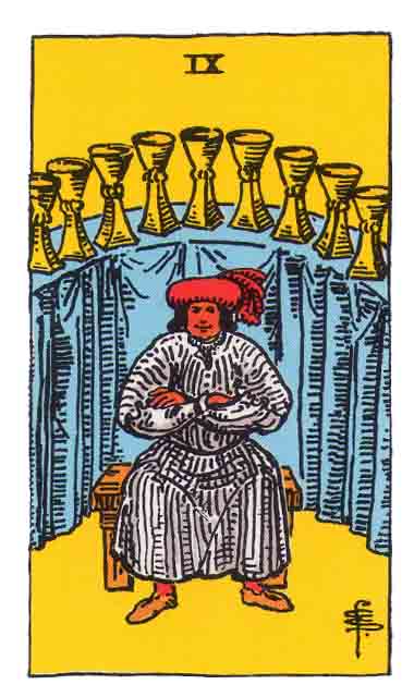 Cartas del Tarot: Nueve de Copas