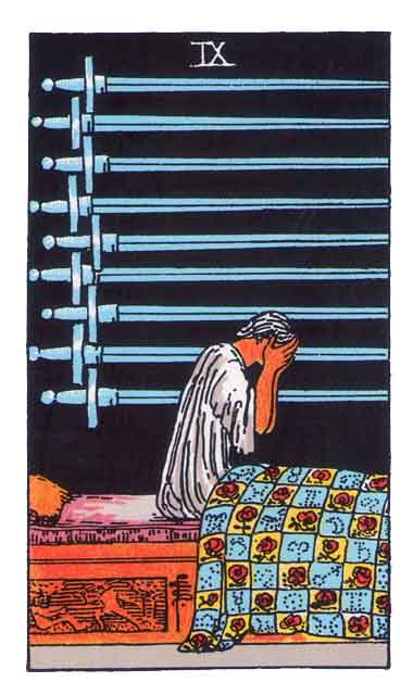 Cartas del Tarot: Nueve de Espadas