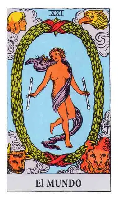 Cartas del Tarot: el MUNDO (21)